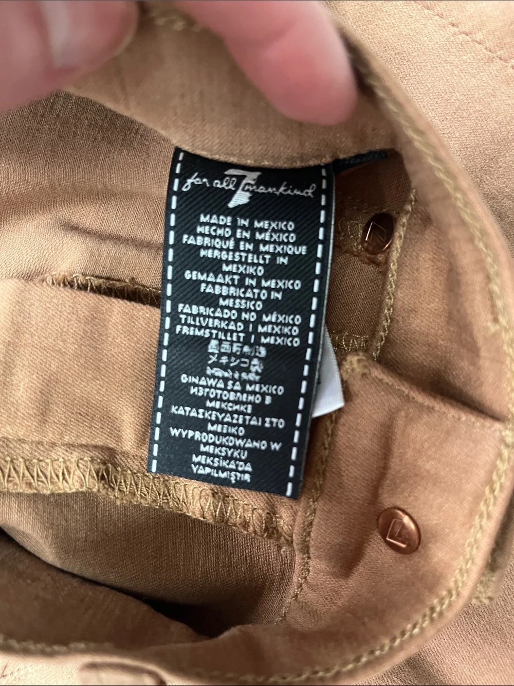 7 For All Mankind Boot Cut Pants in Rust Brown - Picture 5 of 9